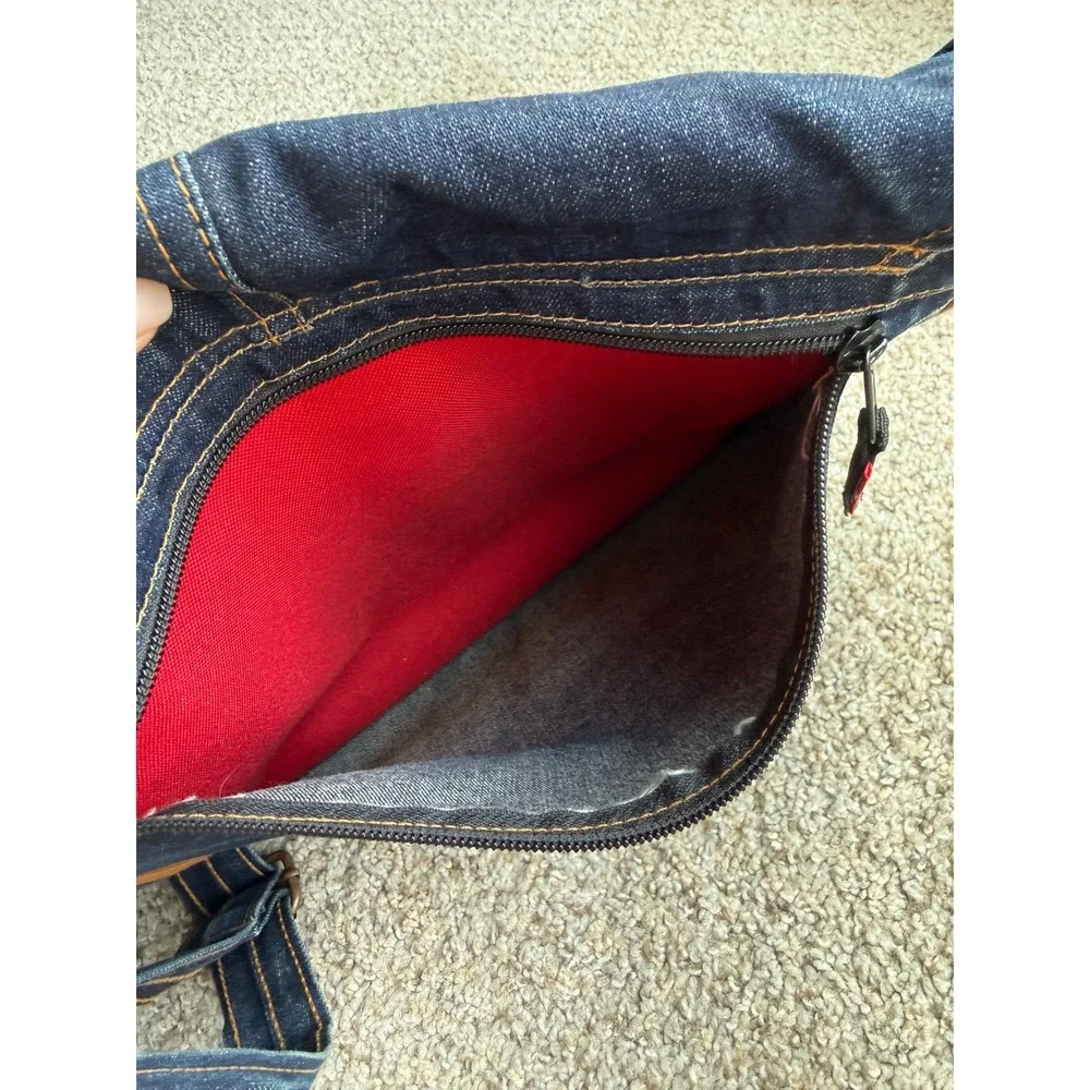 Vintage Levi's‎ x Yak Pak Denim Messenger Bag Red Tab Y2K Crossbody unisex - Picture 9 of 10